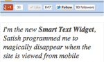 RSS Subscribe widget and the new smart text widget