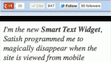 RSS Subscribe widget and the new smart text widget