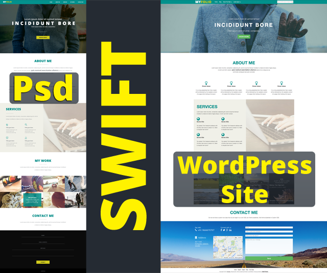 You can convert a PSD like this into a WordPress site with Swift in less than 2 hours.